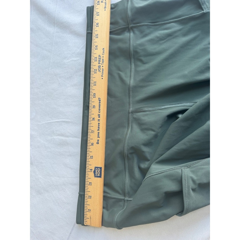 Lululemon Fast and Free High-Rise Crop II 23 Spruce Green W6BCXS Leggings sz 16 - Picture 5 of 6